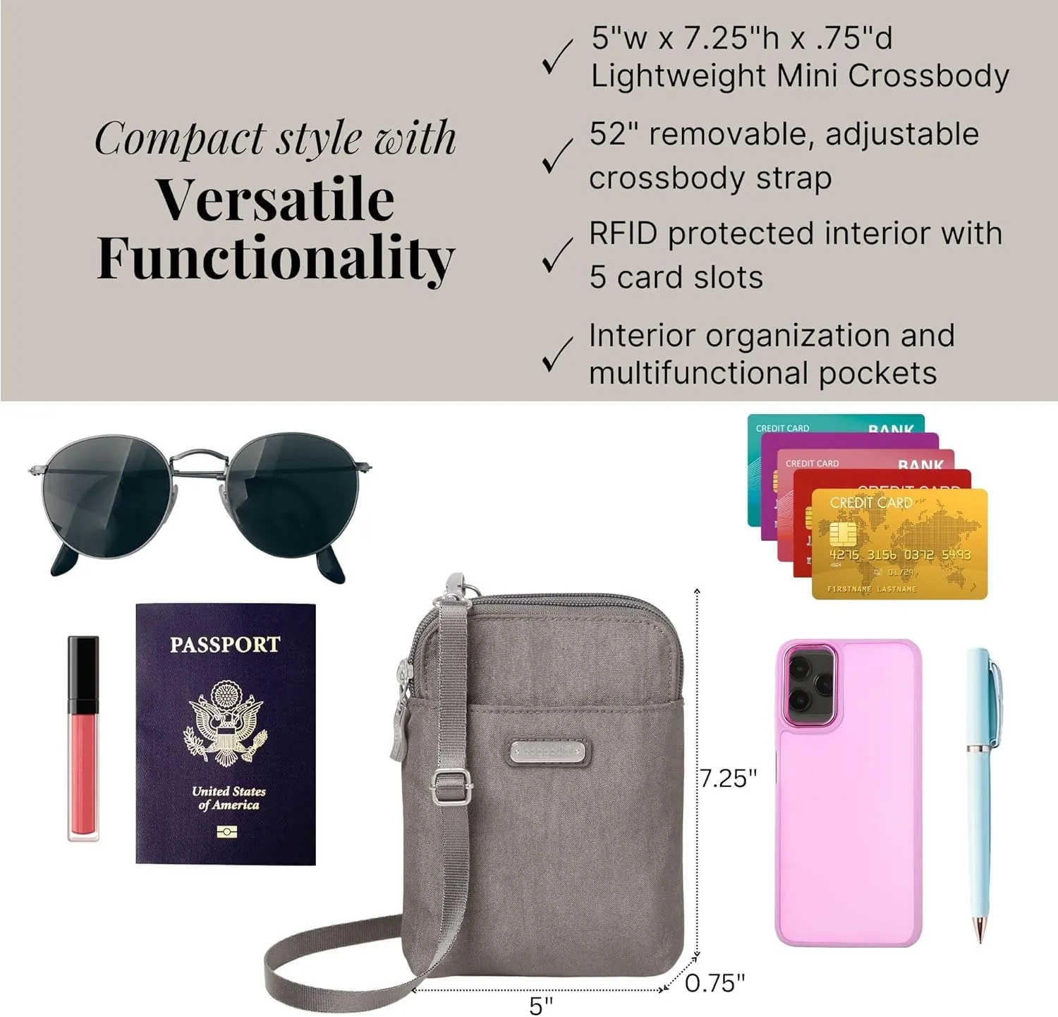 Baggallini Take Two Bryant RFID Crossbody Bag