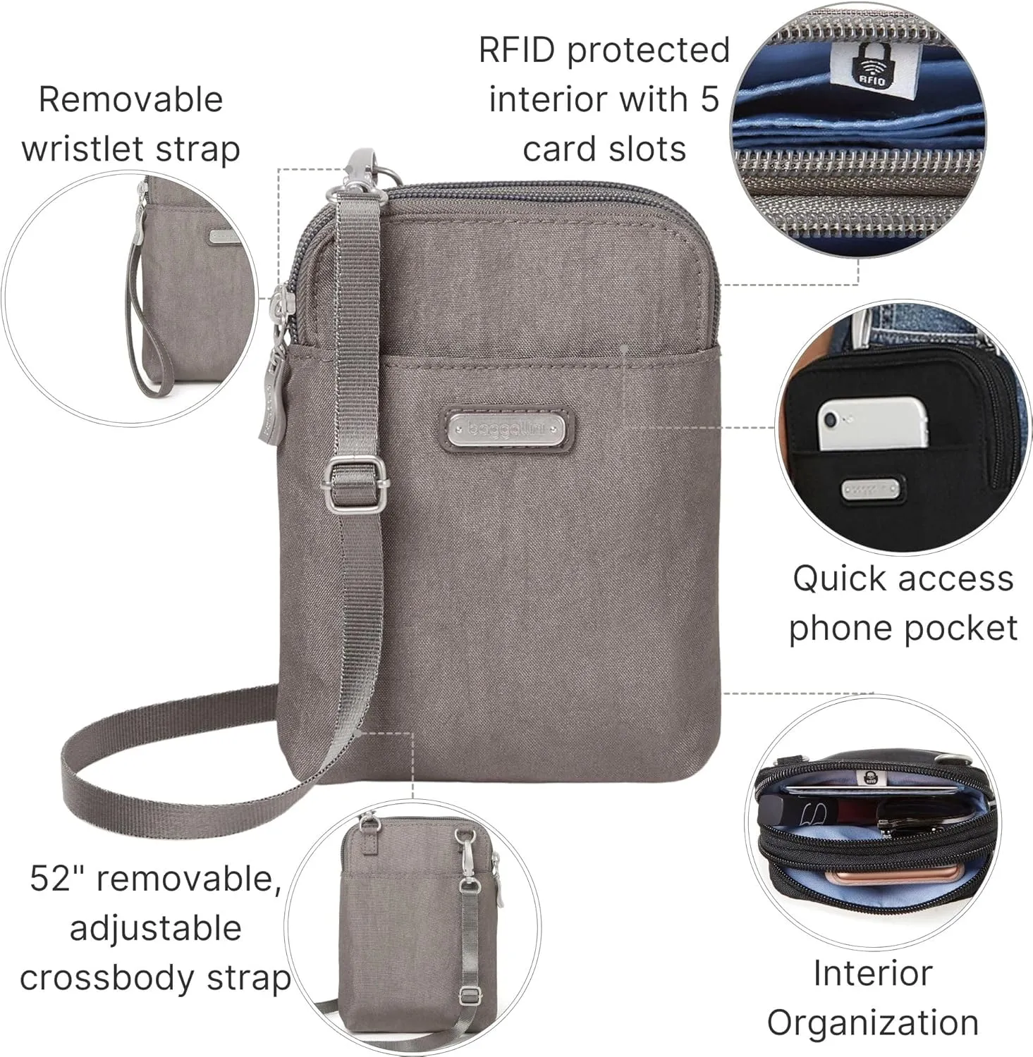 Baggallini Take Two Bryant RFID Crossbody Bag