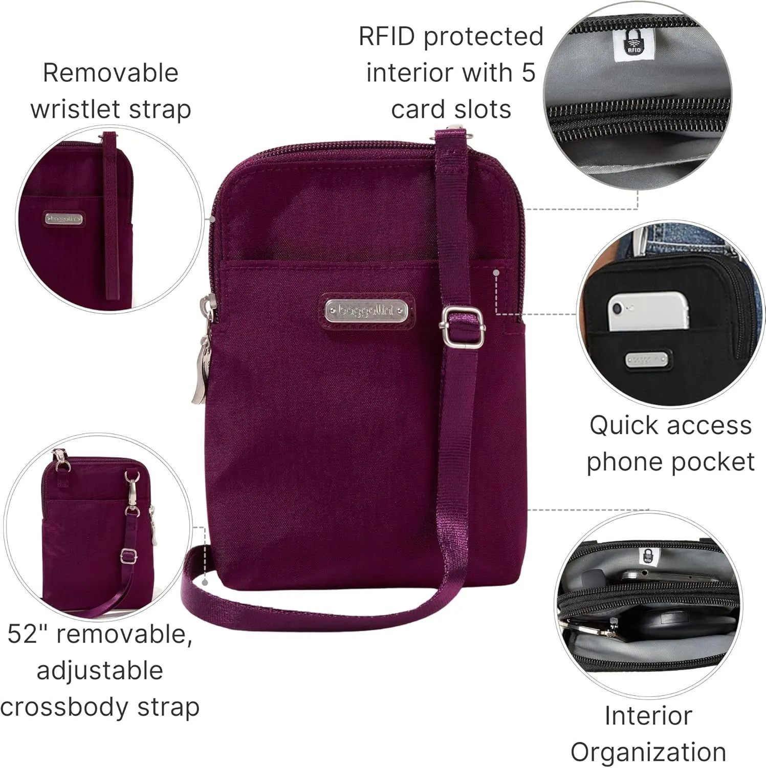 Baggallini Take Two Bryant RFID Crossbody Bag