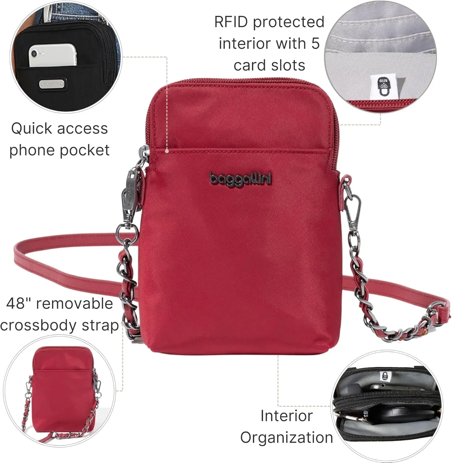 Baggallini Take Two Bryant RFID Crossbody Bag