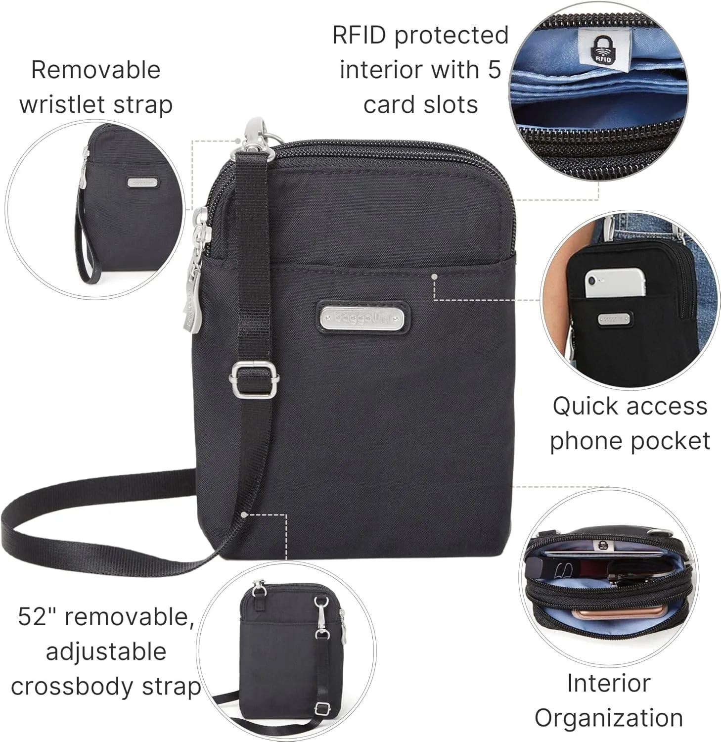 Baggallini Take Two Bryant RFID Crossbody Bag