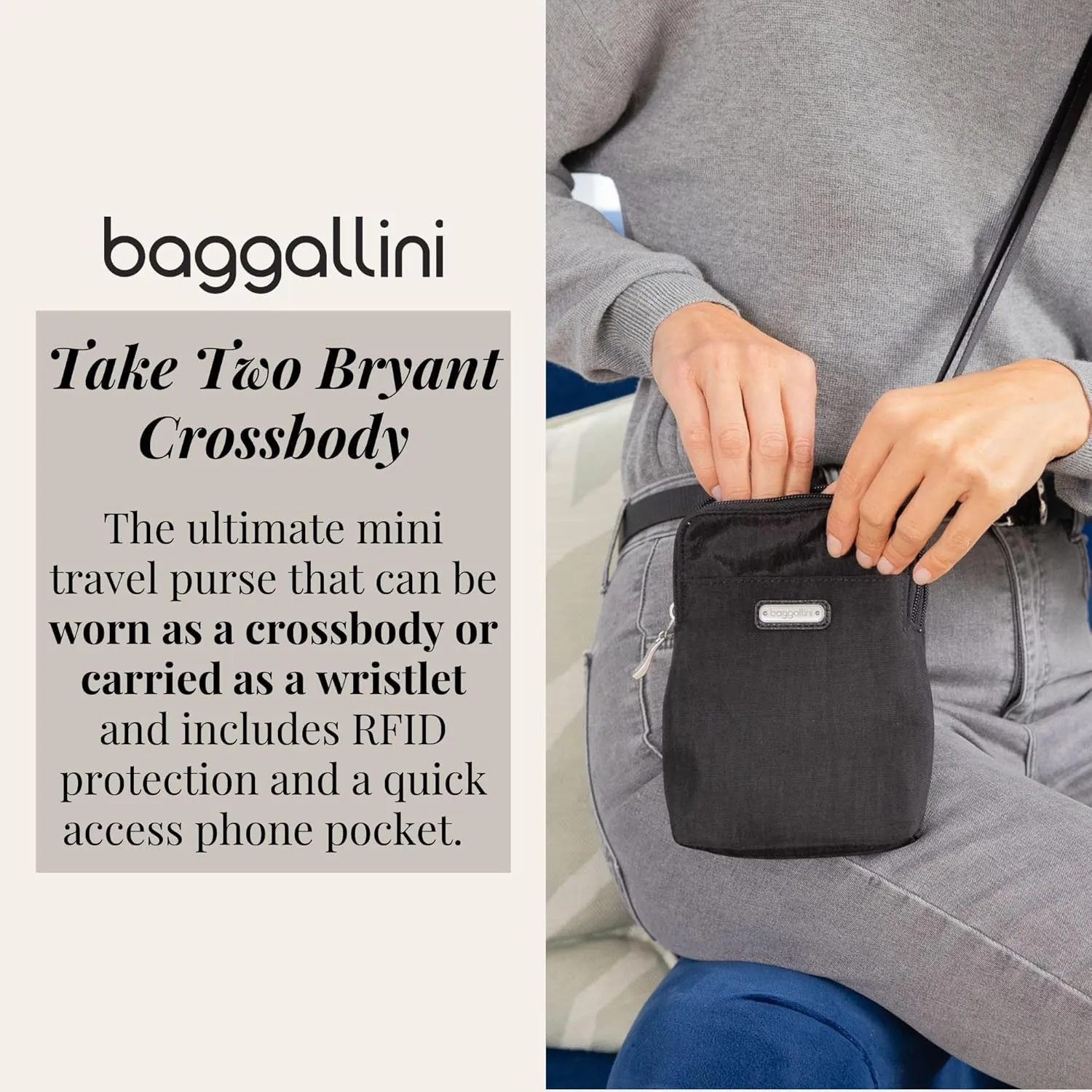 Baggallini Take Two Bryant RFID Crossbody Bag