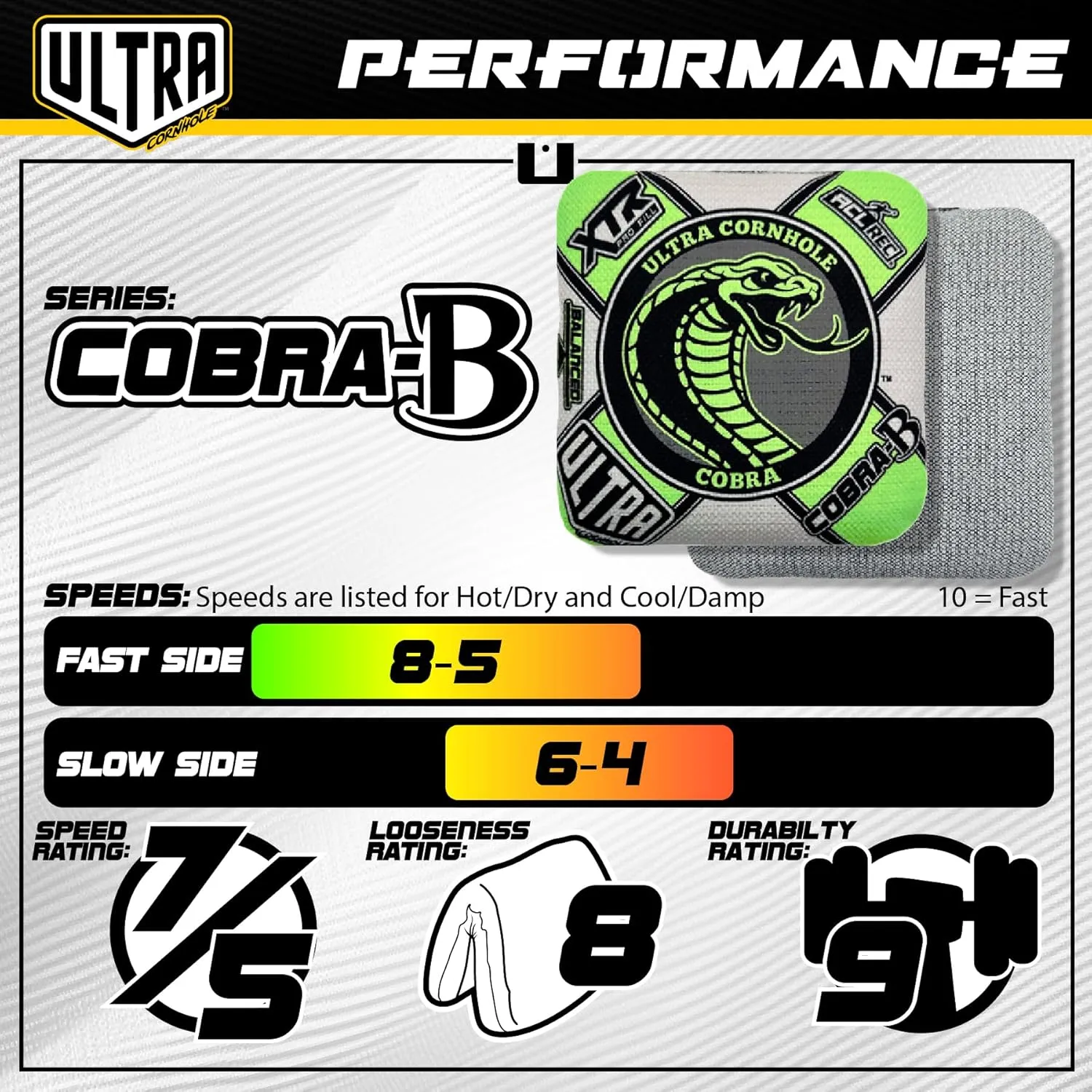 Bags Cobra-B Cornhole Bag Set - ACL Approved