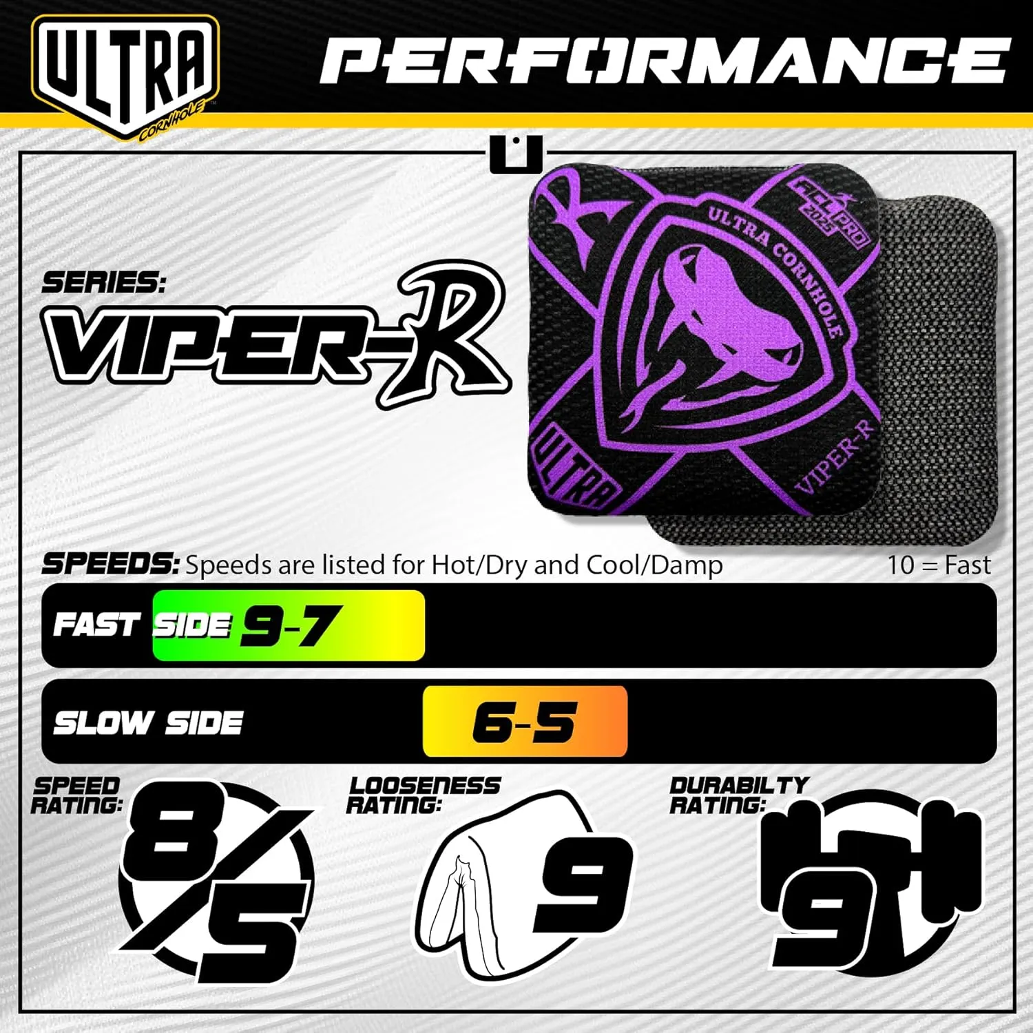 Bags Viper-R Cornhole Bag Set - ACL Approved