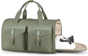 BAGSMART Duffel Bag for Women, Vintage Weekender Bags for Women, Overnight Gym Carry on Personal item for Travel, Green