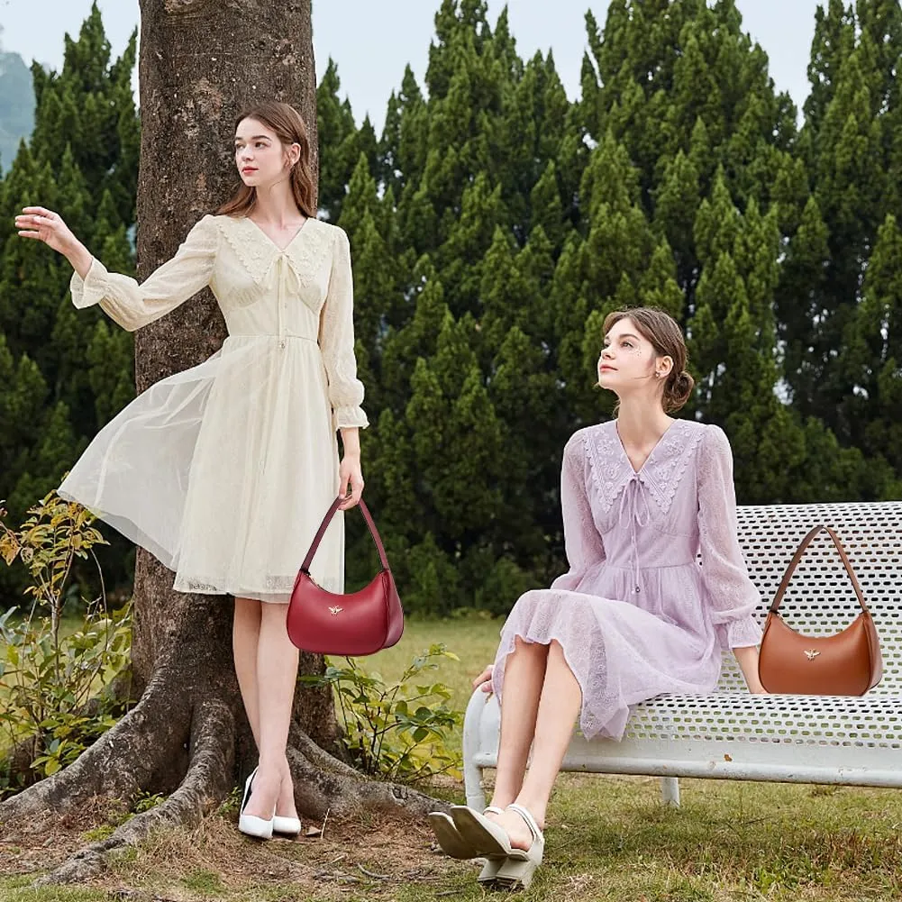 BAIKELI Crescent Shoulder Bags for Women Small Shoulder Purse Handbag Retro Classic Clutch Hobo Tote Bag Underarm Purse