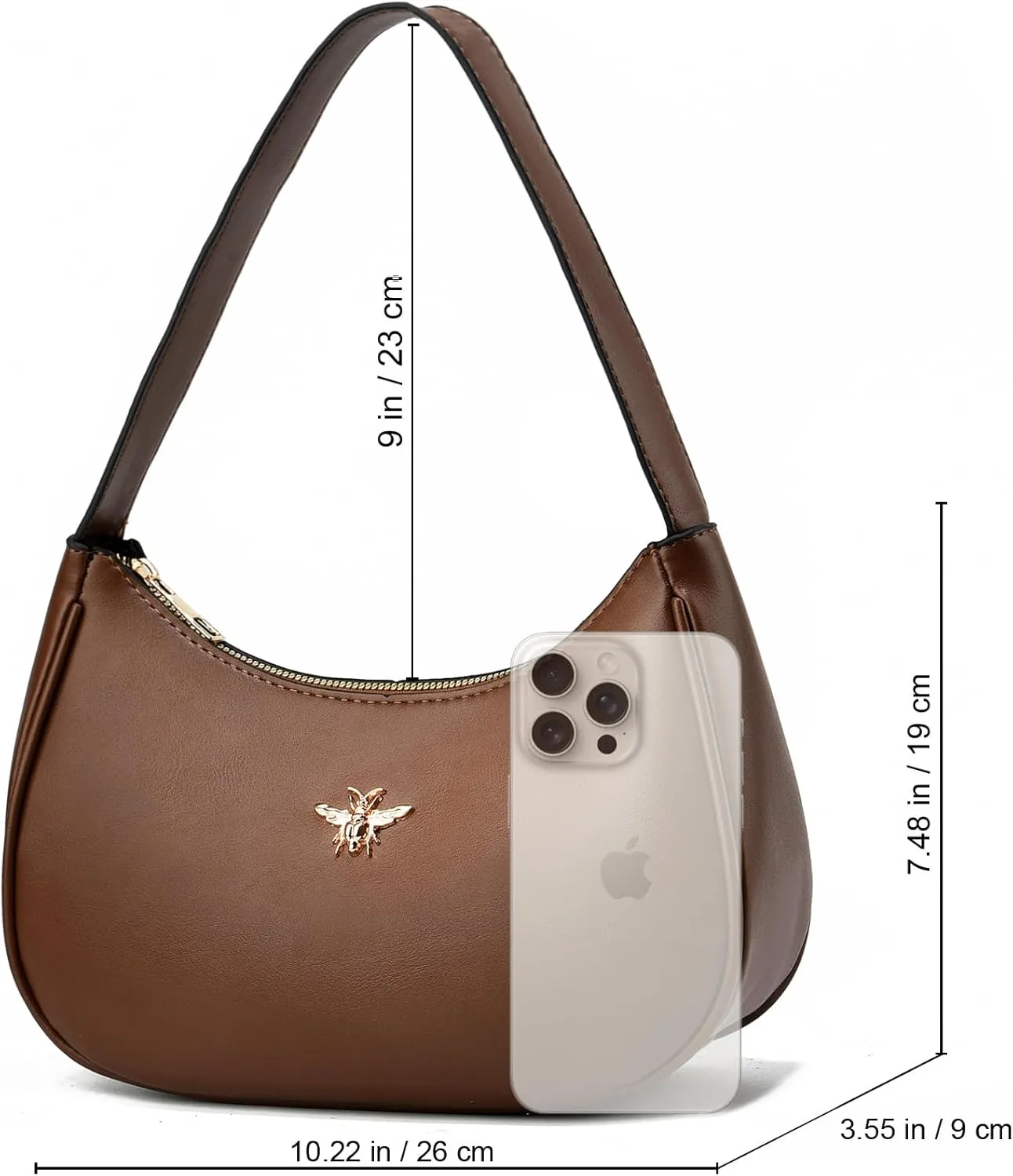BAIKELI Crescent Shoulder Bags for Women Small Shoulder Purse Handbag Retro Classic Clutch Hobo Tote Bag Underarm Purse