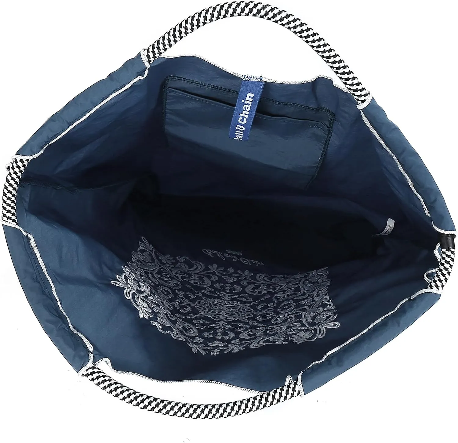 Ball&Chain Embroidery Tote Bag Women Work Bags Crossbody Bag Purse for Women Travel Bags Handbags Everyday Bag