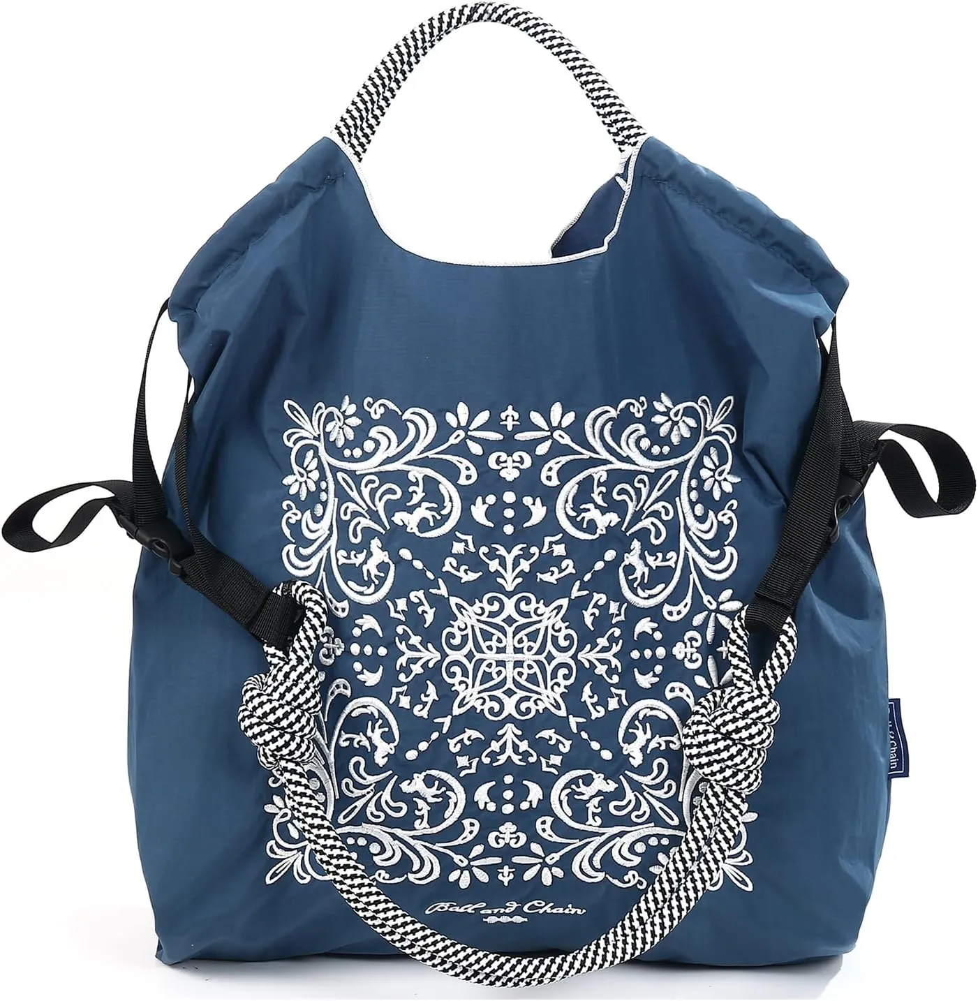 Ball&Chain Embroidery Tote Bag Women Work Bags Crossbody Bag Purse for Women Travel Bags Handbags Everyday Bag