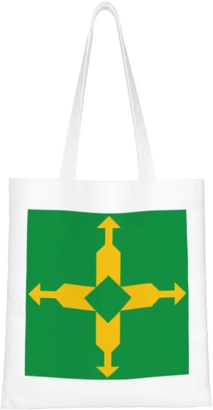 Bandeira Do Distrito Federal (Brasil) Tote Bag for Women Canvas Shopping Bags Reusable Large Capacity Casual Shoulder Handbags Grocery Bags DIY Gift Bags