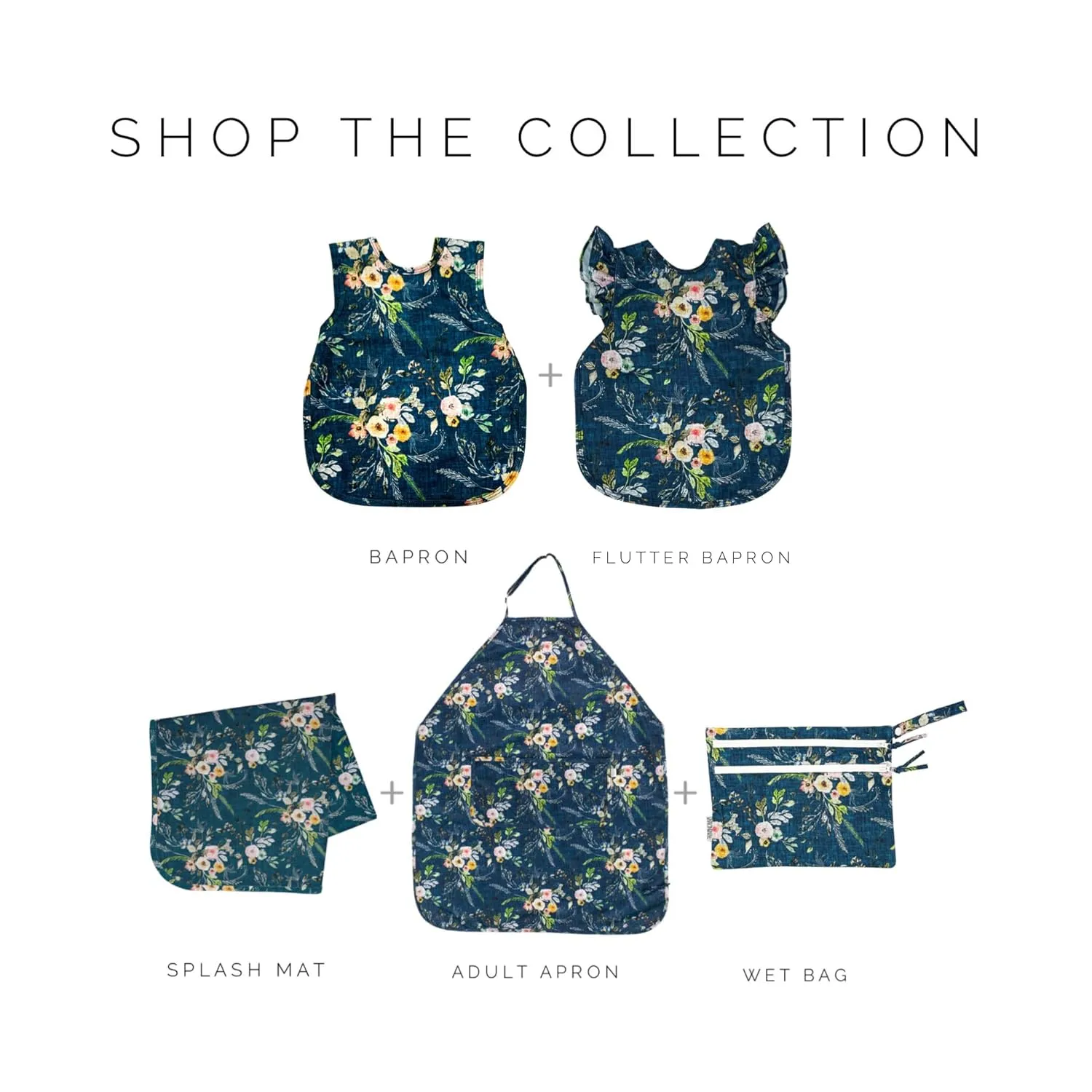 BapronBaby Boho Floral Wet Dry Bag - Waterproof Two Zipper Pockets - Reusable for Mealtime, Diapers, Stroller, Snacks, Swimsuits - Machine Washable - 11" x 9"