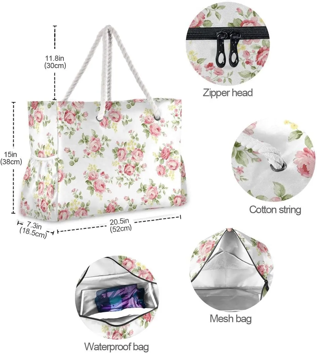 Beach Tote Bags for Women, Starfish Beach Large Beach Shoulder Bag Pool Bags Purse