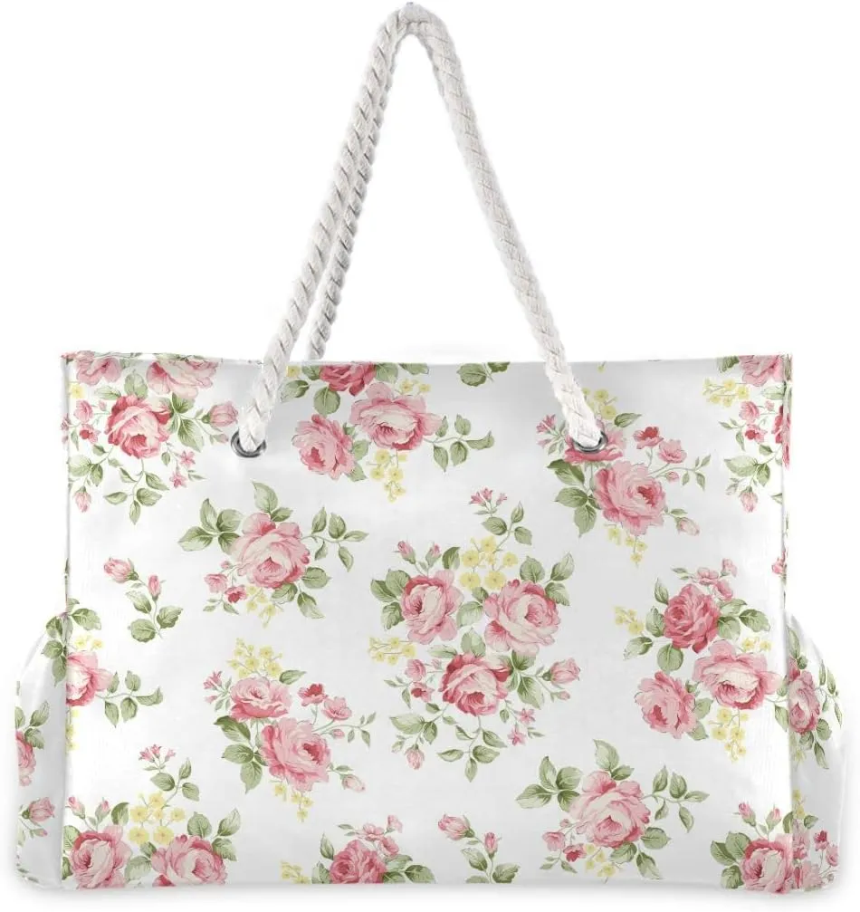Beach Tote Bags for Women, Starfish Beach Large Beach Shoulder Bag Pool Bags Purse