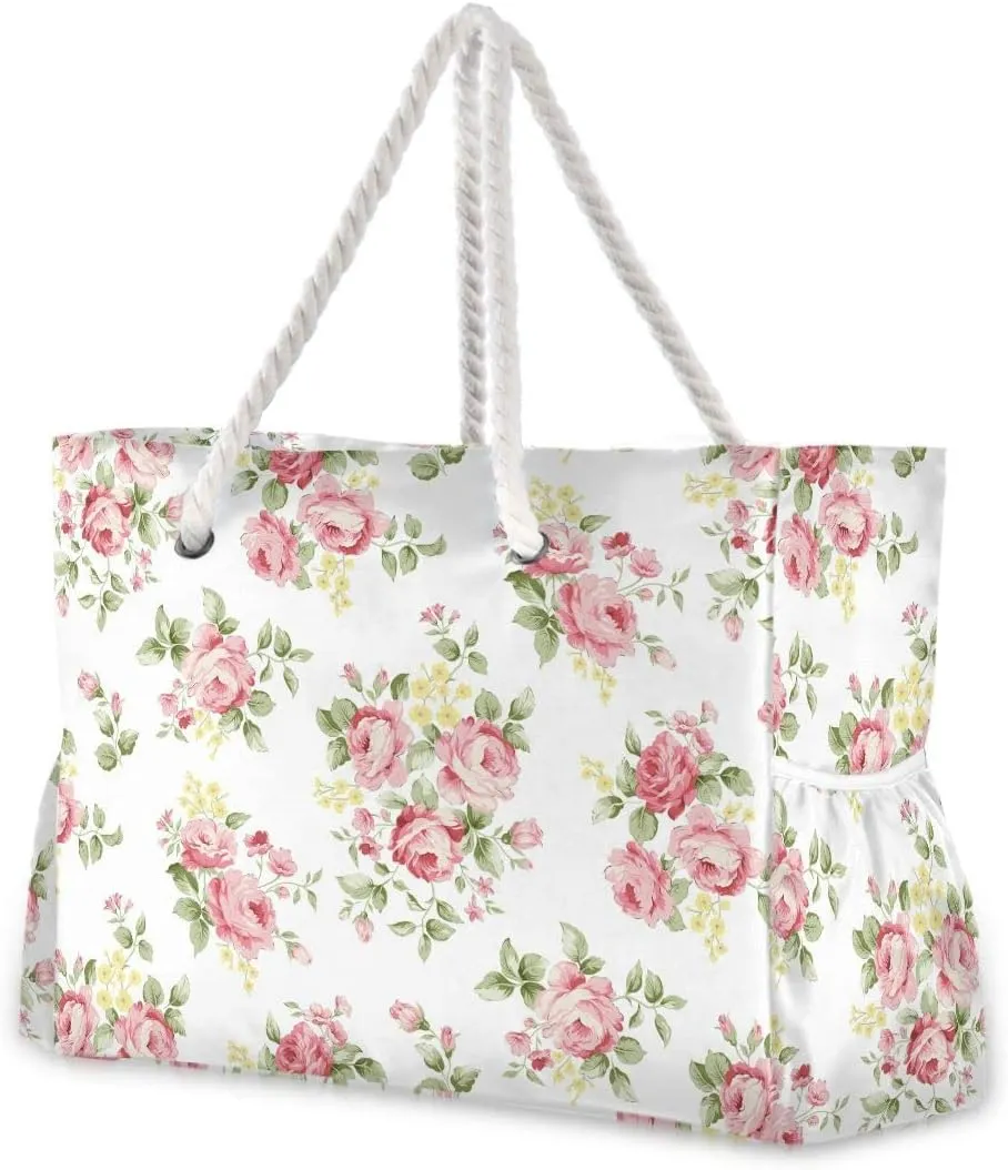 Beach Tote Bags for Women, Starfish Beach Large Beach Shoulder Bag Pool Bags Purse