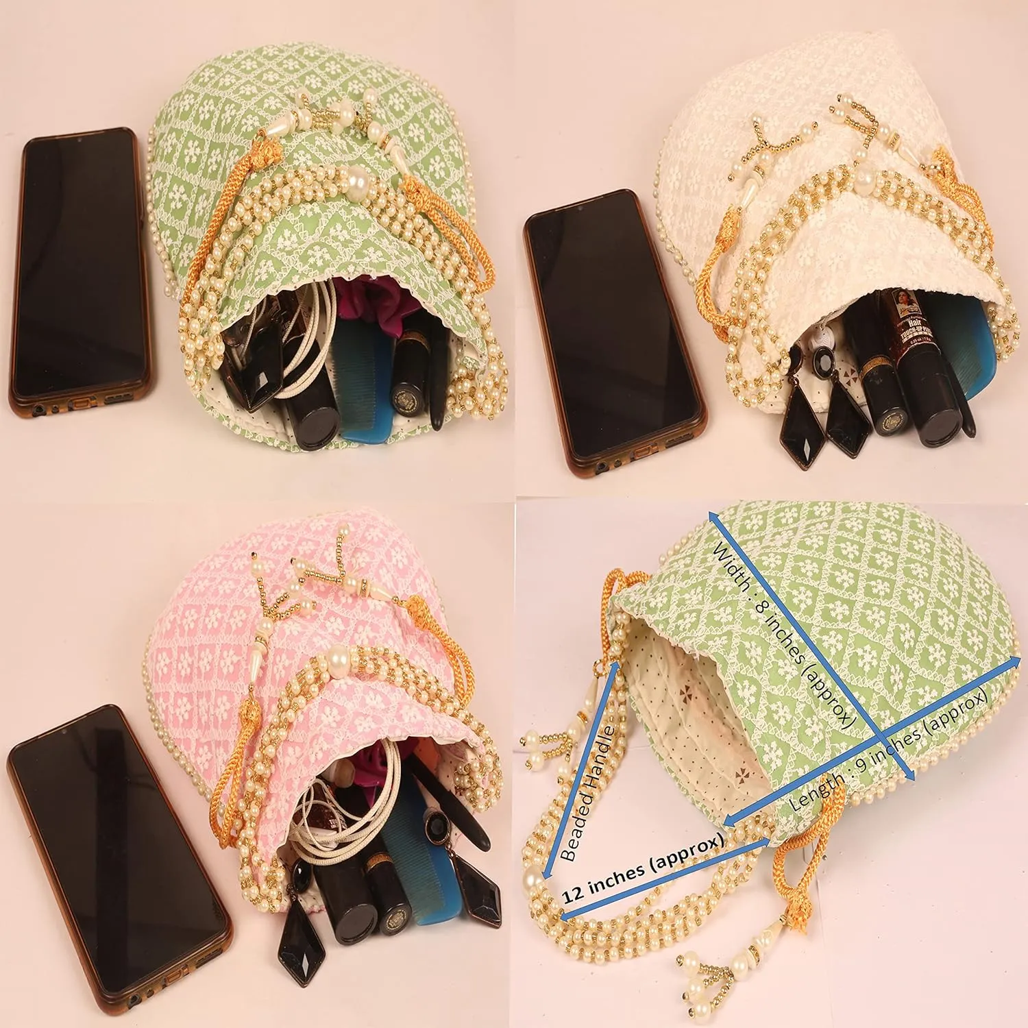 beaded hand embroidered/brocade evening purse handbag vintage party wedding gift for women