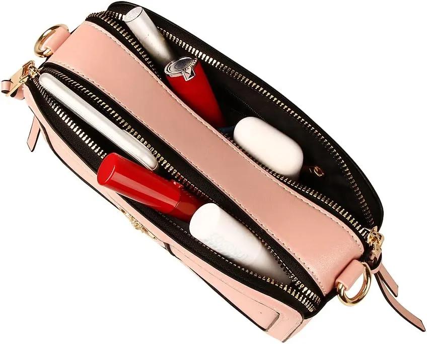 Beatfull Designer Bee Crossbody Purse for Women PU Leather Shoulder Handbag Camera Clucth