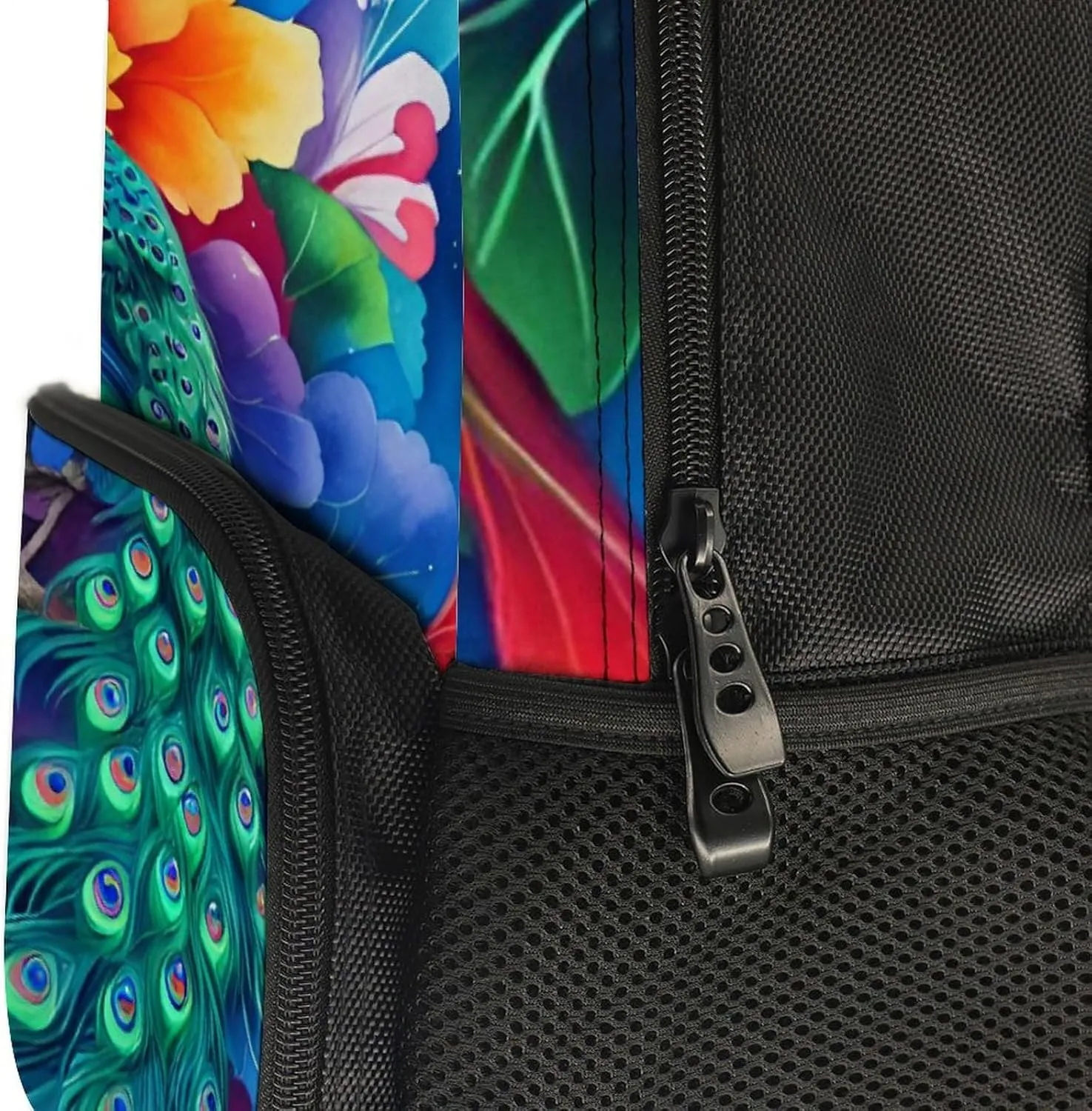 Beautiful Peacock Watercolor Art Rucksacks Lightweight Multipurpose Anti-Theft Shoulder Bag Big Capacity Laptop Book Bag Rucksack With Padded Straps
