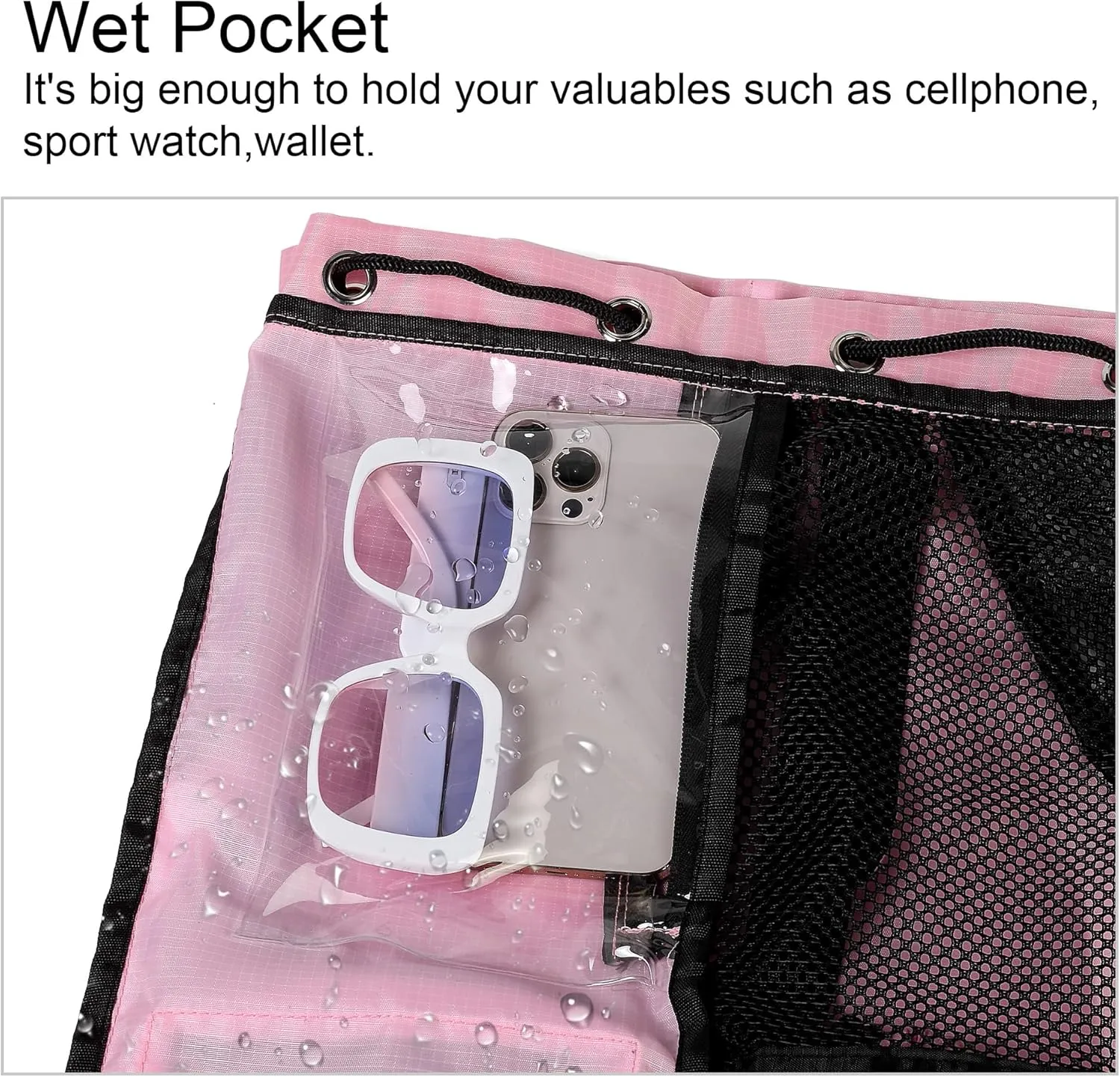 BeeGreen Drawstring Bags Backapck for Men Women Athletic Gym Sports Workout Beach Swim