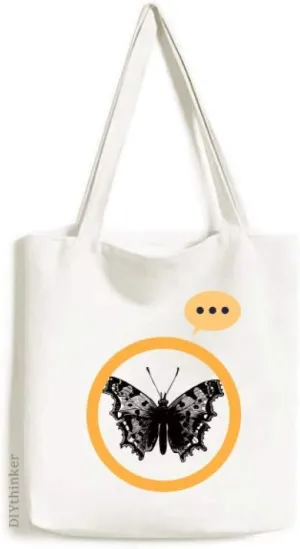 Black Butterfly Specimen Art Deco Gift Fashion Expression Gift Sack Canvas Tote Shoulder Bag