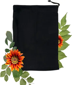 Black Cotton Drawstring Bags - Reusable Produce Bags