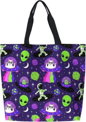 Black Skulls and Roses Reusable Grocery bags Big Capacity Shopping Bag Canvas Shoulder Tote Handbag for Women Girls