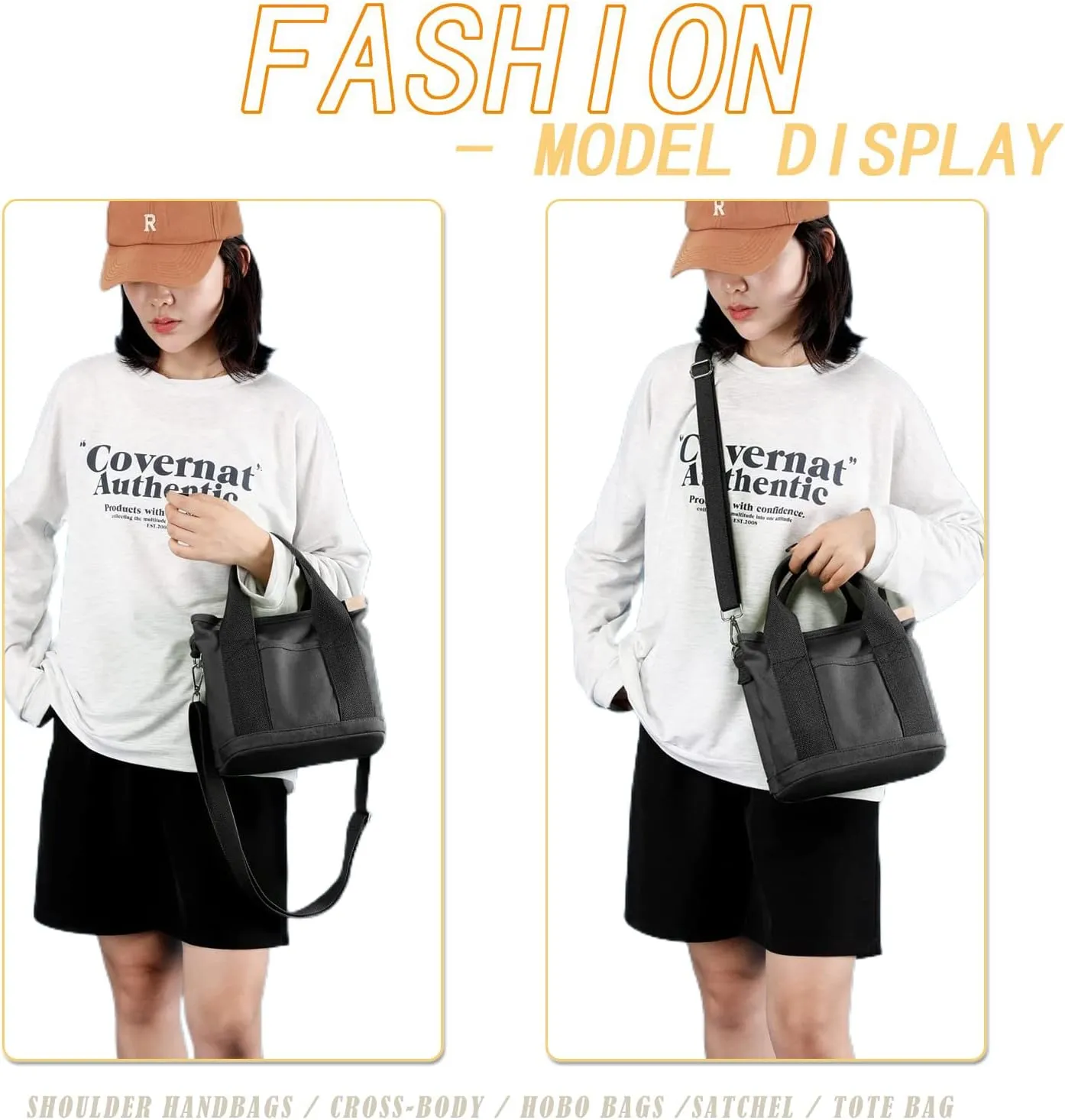 Blostirno Women's Small Canvas Tote Bag Stylish Satchel Mini Shoulder Crossbody Bags Fashion Hobo Messenger Purse Handbags
