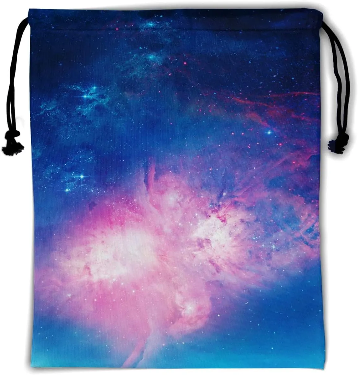 Blue Pink Galaxy Grip Bags - Stars Gymnastics Grip Pouch Storage Nebula Shoe Bags Adjustable Polyester Towel Drawstring Bags