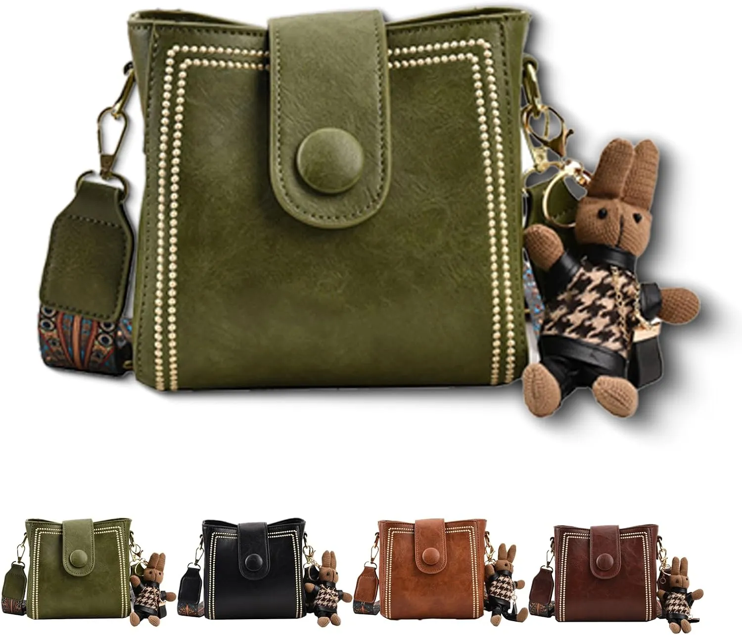 Bootara Bucket Bag, Dragentle Vintage Fashion Bag, With Adjustable Wider Shoulder Leather Crossbody Purses, for Women