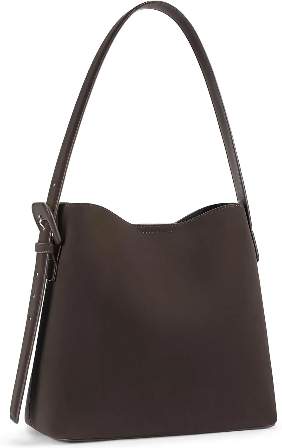 BOSTANTEN Bucket Bag Vegan Leather Shoulder Purses for Women Trendy Adjustable Strap