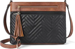 BOSTANTEN Quilted Crossbody Bags for Women Vegan Leather Purses