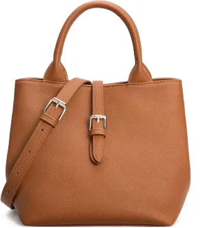 BOSTANTEN Satchel Bag for Women- Adjustable Shape, 3-Way Carry Convertible Vegan Leather Tote for Work Travel