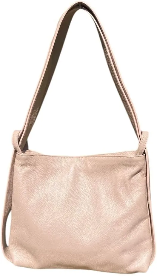 Bria Convertible Leather Backpack Purse - Soft Casual Travel Shoulder Bag