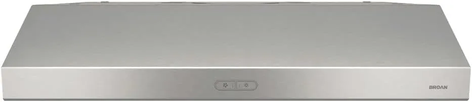 Broan- NuTone BCDF130SS Glacier Convertible Range Hood Light Exhaust Fan for Under Cabinet Stainless Steel, 375 Max Blower CFM, 30-Inch
