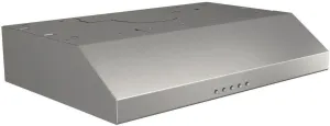 Broan-NuTone BCSQ130SS Three-Speed Glacier Under-Cabinet Range Hood with LED Lights ADA Capable, 1.5 Sones, 375 Max Blower CFM, 30-Inch, Stainless Steel