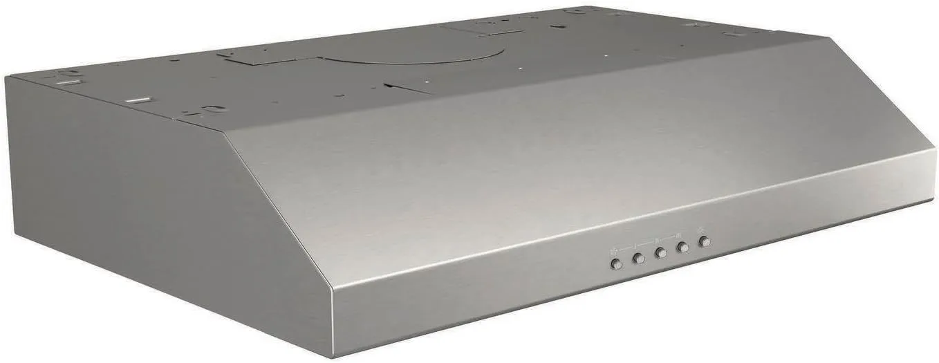 Broan-NuTone BCSQ130SS Three-Speed Glacier Under-Cabinet Range Hood with LED Lights ADA Capable, 1.5 Sones, 375 Max Blower CFM, 30-Inch, Stainless Steel
