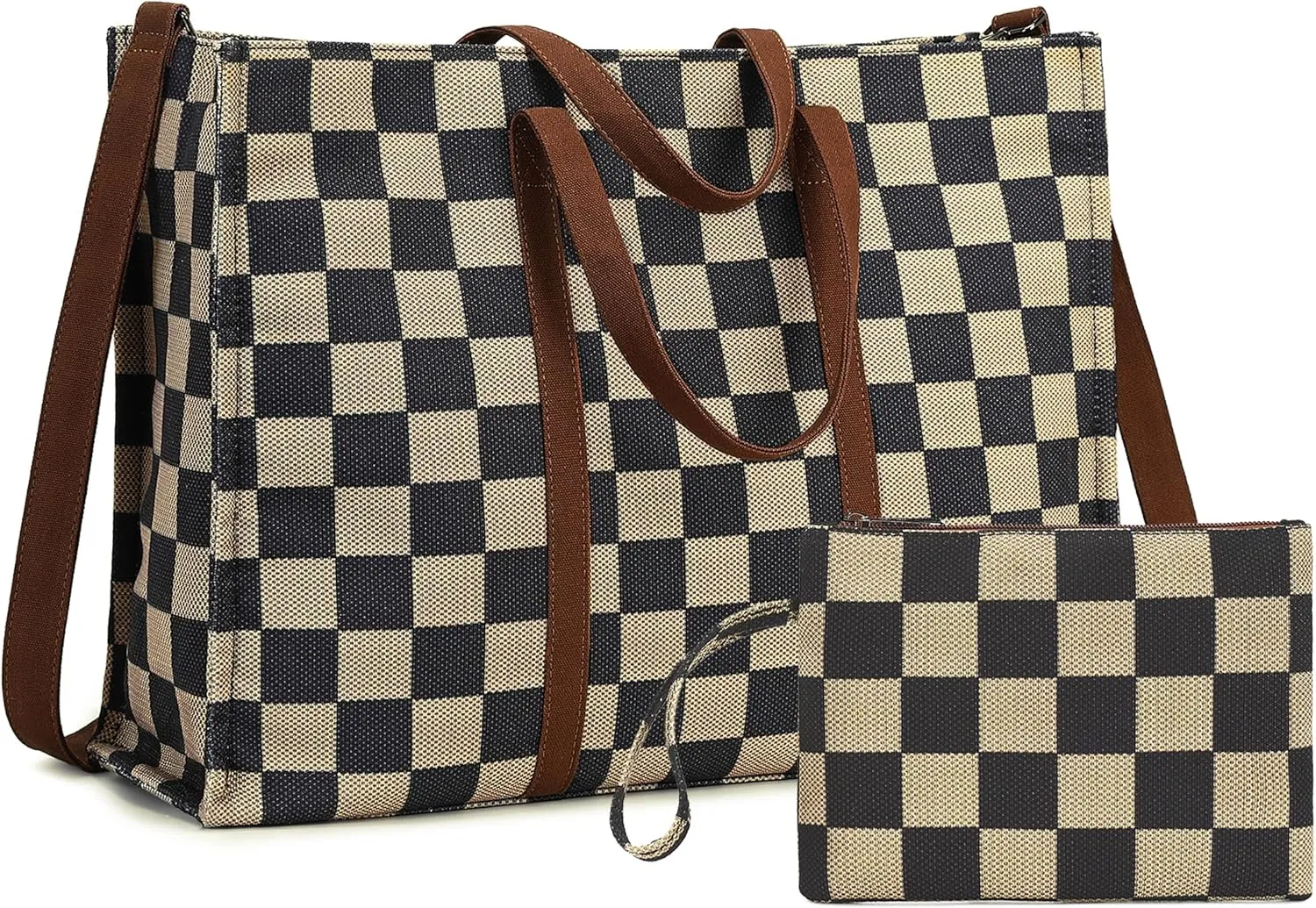 BTOOP Tote Bag for Women Work Teacher Tote Bag 15.6 inch Laptop Shoulder Bags Handbag Office Briefcase with Clutch Purse
