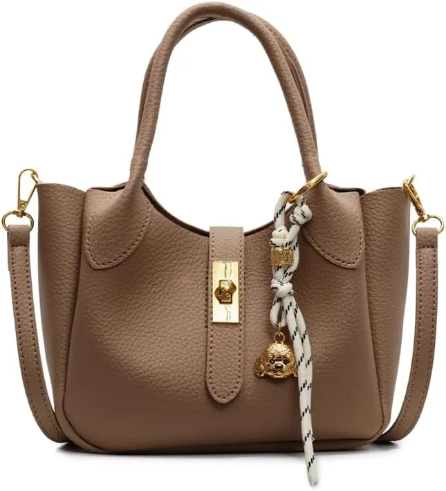 Bucket Bags for Women Crossbody Top Handle Bag Elegant Hobo Handbag Tote Purse Faux Leather Shoulder Bag with Zipper