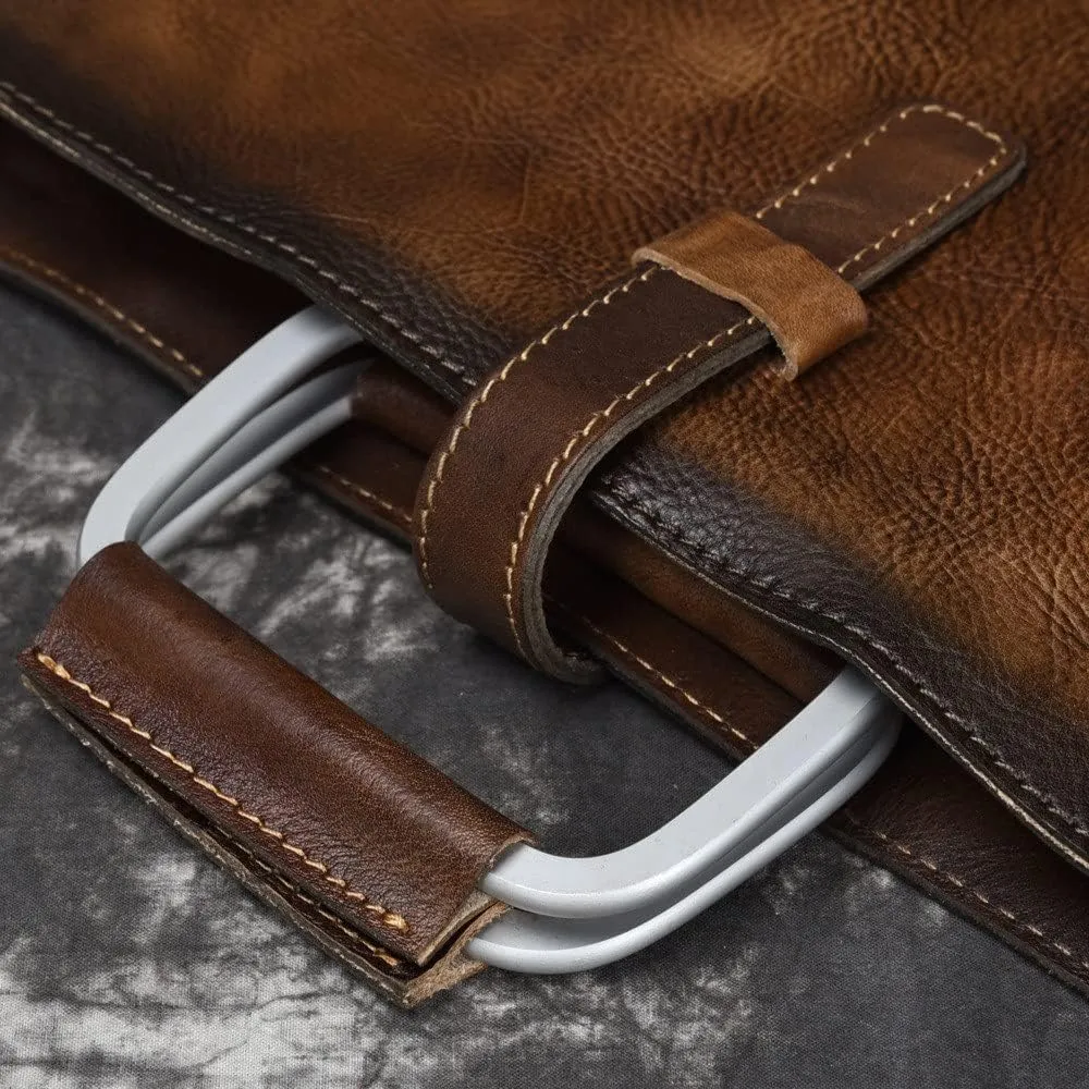 Business Men's Briefcase Men's Bag Retro Diagonal Bag Handbag Casual Shoulder Bag