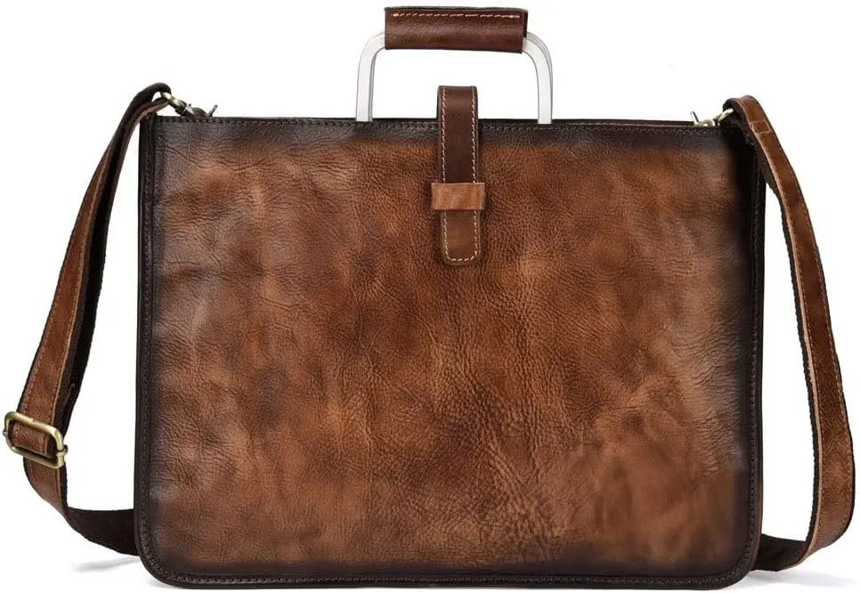 Business Men's Briefcase Men's Bag Retro Diagonal Bag Handbag Casual Shoulder Bag