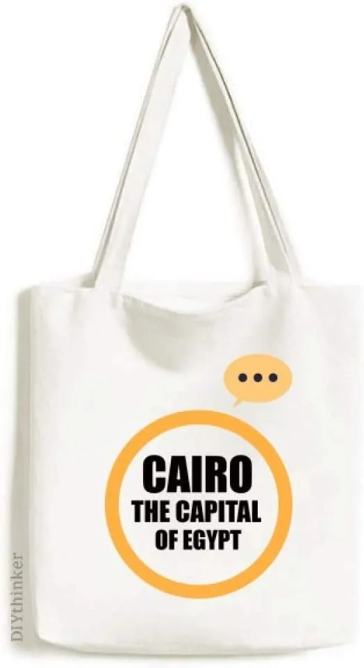 Cairo The Capital Of Egypt Expression Gift Sack Canvas Tote Shoulder Bag