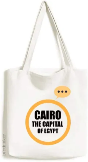 Cairo The Capital Of Egypt Expression Gift Sack Canvas Tote Shoulder Bag
