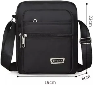 Canvas Crossbody Bag Messenger Bag for Men Sling Bag Men Bags Cross Body Bag Shoulder Bag Black,