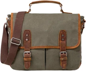 Canvas Crossbody Bag Unisex Retro Messenger Bag Fashion Waterproof Shoulder Satchel
