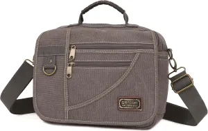 Canvas Purse - Small Crossbody Messenger Shoulder Work Travel Bag