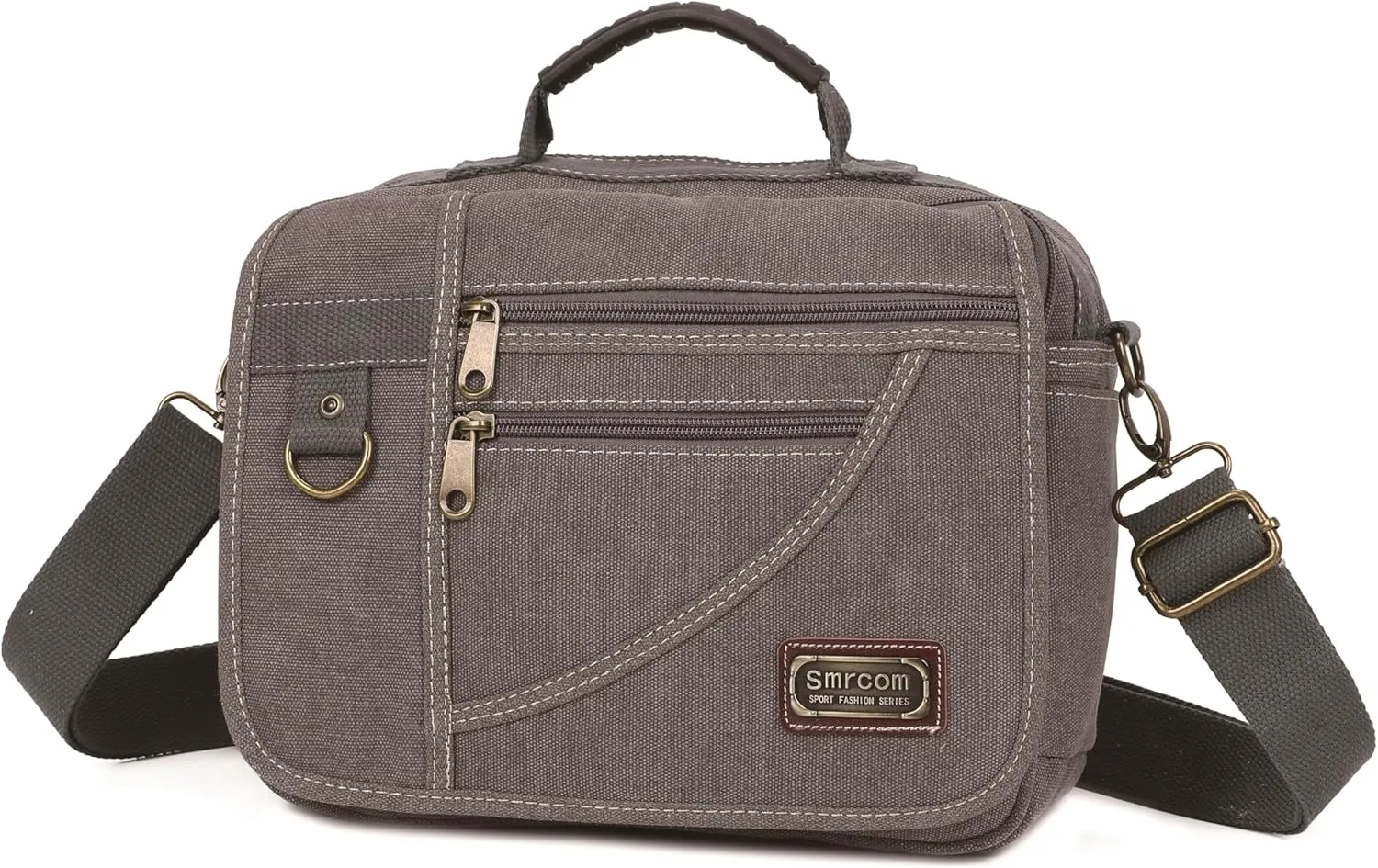 Canvas Purse - Small Crossbody Messenger Shoulder Work Travel Bag