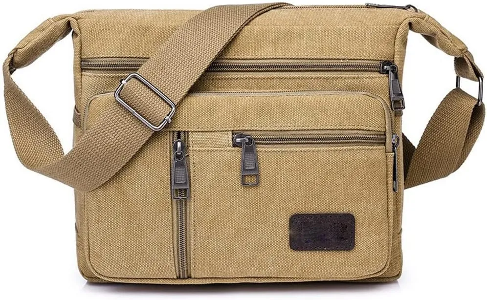 Canvas Shoulder Bags Casual Tote Travel Men's Crossbody Bag Messenger Bags Handbag