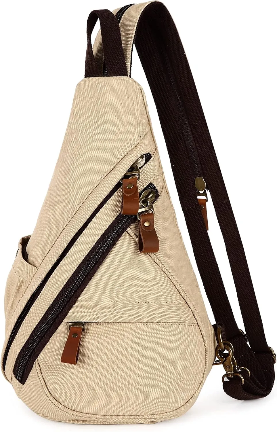 Canvas Sling Bags Crossbody Sling Backpack for Men Women Chest Bags Small Hiking Travel Shoulder Daypack