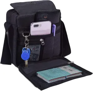 Canvas Small Messenger for Men Women, Mini Crossbody Shoulder Chest Travel Bag, Multi-pocket Purse