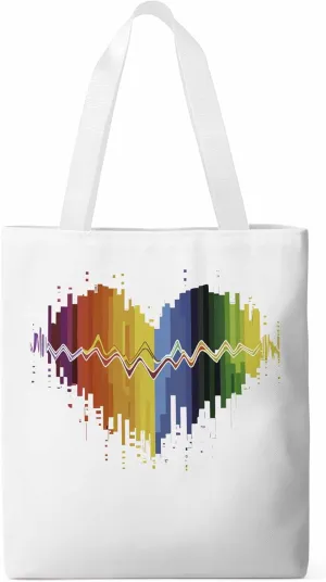 Canvas Tote Bag, Abstract Graffiti Lover Heart Aesthetic Canvas Tote Handbags for Women Shoulder Bag