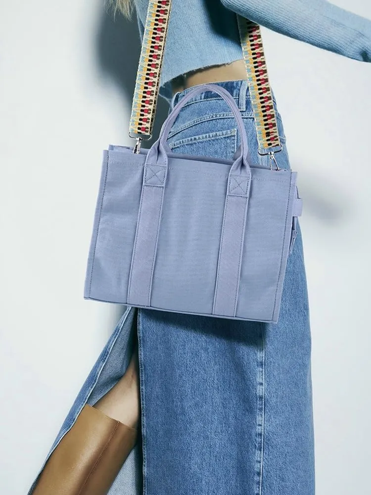 Canvas Tote Bag for Women Large Capacity Crossbody Top Handle Handbags Messenger Shoulder Purse